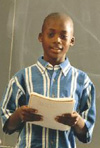 Boy with notebook