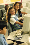 Students on computers