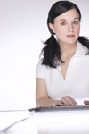 Female student writing