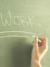 Work on chalkboard