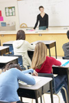 Teacher and students in classroom