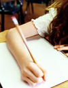 Girl doing homework