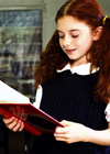 Girl reading book