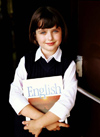 Girl carrying books