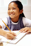 Girl writing