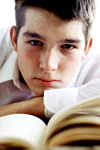 Boy with book