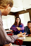 Students & teacher in classroom