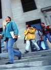 High school students leaving school