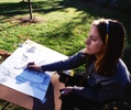 Girl painting a picture