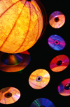 Compact discs and globe