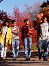 Students in autumn