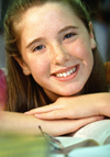 Smiling female student