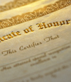 Certificate of honor