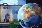 Globe and book