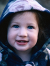 Girl wearing raincoat