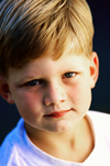 Young boy smiling