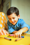 Boy coloring