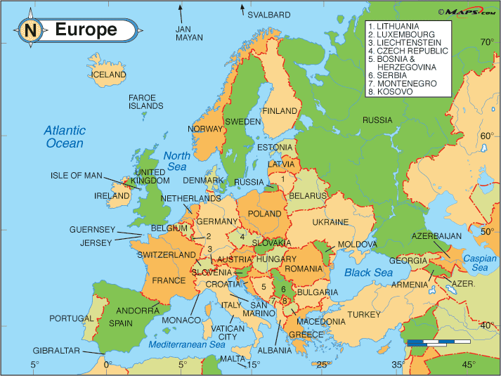 Map of Europe ~ Online World Map, Map Of World.