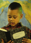 Young boy reading