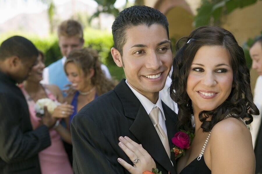Happy Teenage Couple at Prom