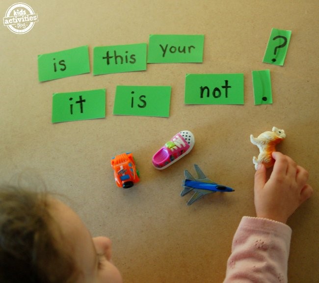 Toy Letters Sight Words Activity
