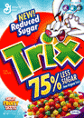 Trix with 75% less sugar