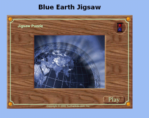 Blue earth jigsaw