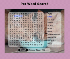 Pet Word Search