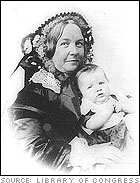 Elizabeth Cady Stanton & daughter Harriot, 1856