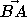 vector(BA)