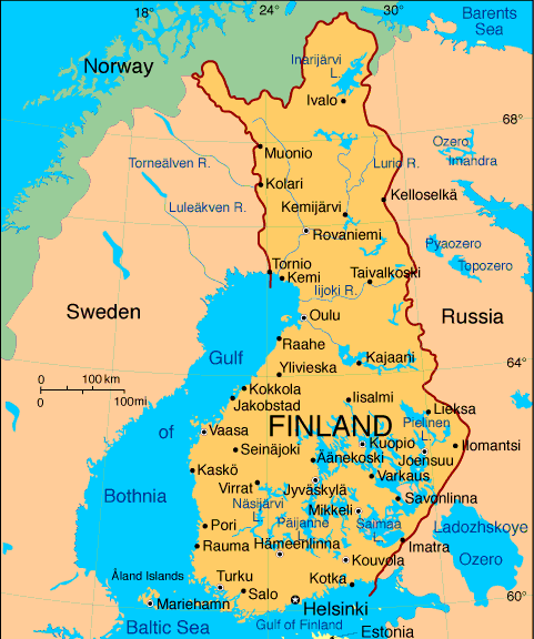 Finland Map | Infoplease