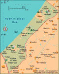 Map of Gaza Strip