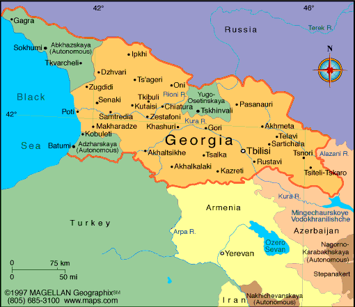 Georgia Map | Infoplease