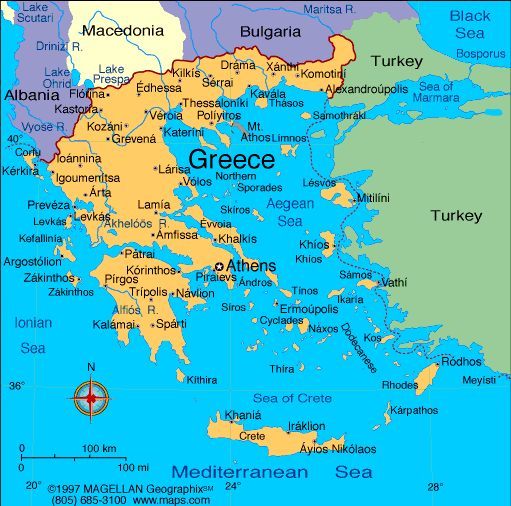 Greece Map | Infoplease