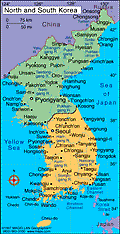 Map of South Korea