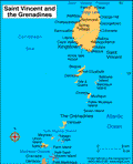 Map of Saint Vincent & the Grenadines