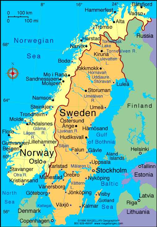 Sweden Map | Infoplease