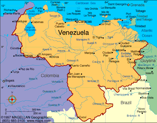 Venezuela Map Infoplease