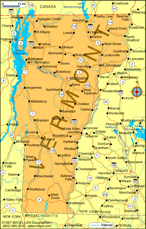 vermont map