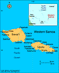 Map of Western Samoa