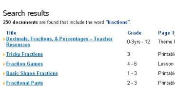 Search Fractions