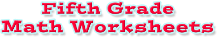 Math Worksheets Grade Five