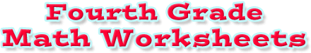 Math Worksheets Grade Four