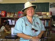 Ann Cameron, noted children's author, has dedicated herself to rebuilding the Panajachel library.
