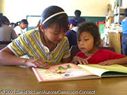 Children learn to read in at the Biblioteca Popular in Lake Atitl�n.
