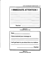 Immediate Attention Card and Get-Back-to-You-Soon Card