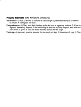 Praying Mantis Reading Comprehension Answers