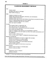 Classroom Arrangement Checklist