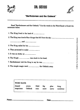 Bartholomew and the Oobleck'': Word Bank''