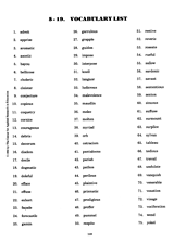 Challenging Vocabulary Words For 10Th Graders